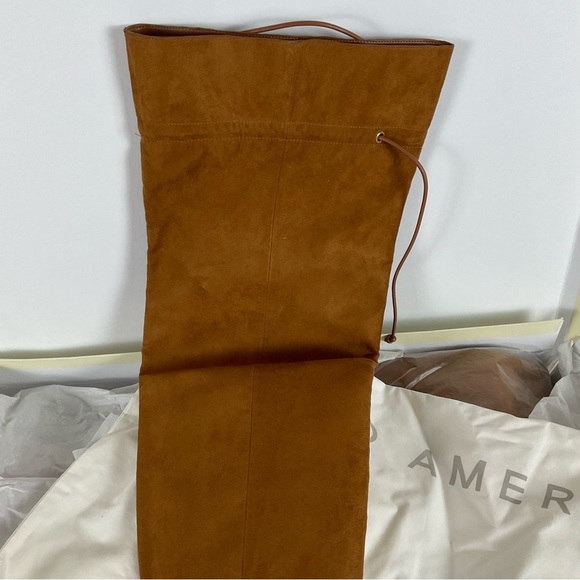 Good American “Carla” Over The Knee Brown Boots Ultra High Spool Heel Sz 6.5 - Picture 2 of 6